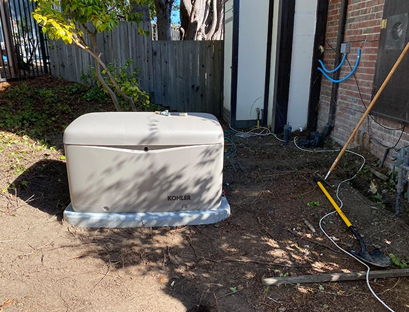 Backup Power Generator installed by Charles Electric in San Mateo